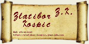 Zlatibor Košpić vizit kartica